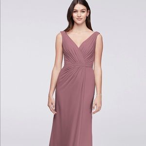 David Bridal’s PLEATED CHIFFON BRIDESMAID DRESS
